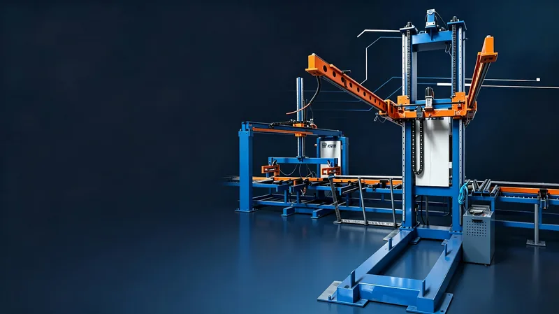 Automatic floor deck turnover stacker